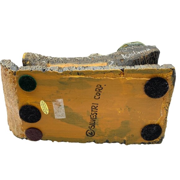 Vintage Silvestri Santa & His Sleigh Signed Anthony Costanza resin Christmas dec - Picture 8 of 9